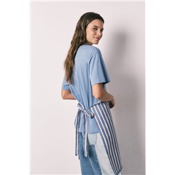 Delantal algodón estampado rayas