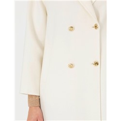 Krem Comfort Fit Kaşe Kaban