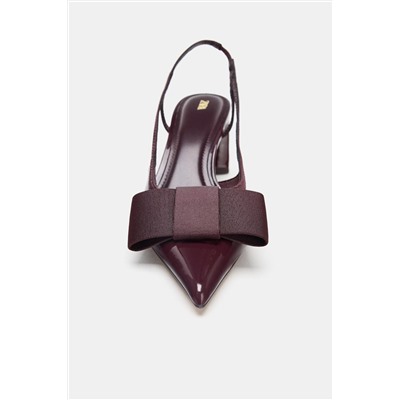 SLINGBACK HEELED SHOES WITH BOW