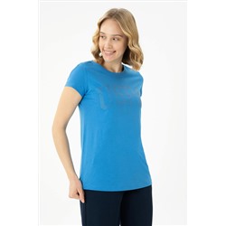 Kadın Saks Basic Tişört