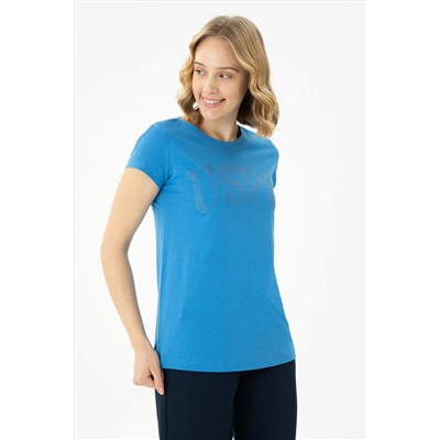 Kadın Saks Basic Tişört