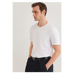 Mavi Beyaz Basic Tişört Slim Fit / Dar Kesim 065574-620