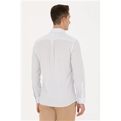 Erkek Saks Uzun Kollu Gömlek