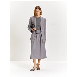 Юбка миди на резинке из костюмной шерсти, S1124/peter