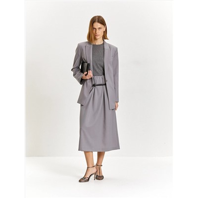 Юбка миди на резинке из костюмной шерсти, S1124/peter