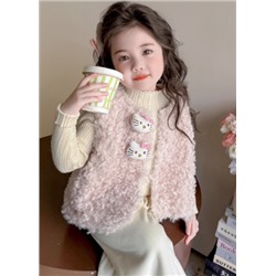 Пушистый жилет для девочек