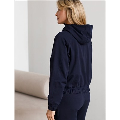 Худи на молнии из петельчатого футера двухнитки с эластаном без начеса