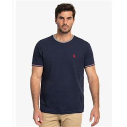 SIGNATURE STRIPE TRIM RINGER T-SHIRT