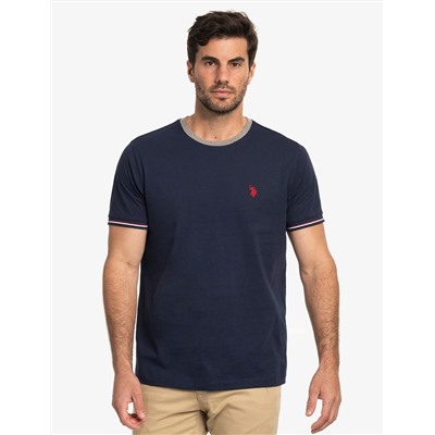 SIGNATURE STRIPE TRIM RINGER T-SHIRT