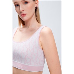 Crop top Rosa y blanco