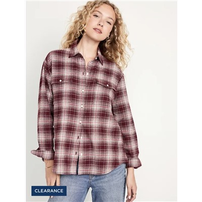 Loose Flannel Boyfriend Shirt