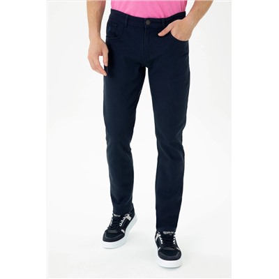 Erkek Lacivert Kanvas Pantolon