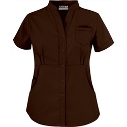 Butter-Soft Scrubs by UA™ Women's Solid Mandarin Collar Snap Front Top
