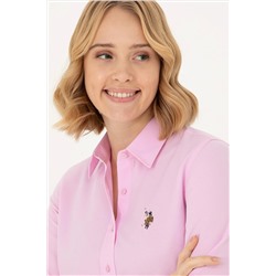 Kadın Manolya Uzun Kollu Basic Gömlek