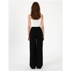 Siyah Yüksek Bel Loose Fit Pantolon