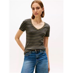 V-Neck Stripe Favorite T-Shirt (5)