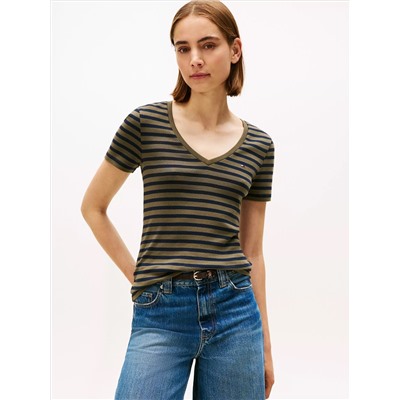 V-Neck Stripe Favorite T-Shirt (5)