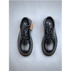 Ботинки Dr. Martens Martin 1461 с тремя отверстиями и низким вырезом на подошве из твердой кожи черного цвета