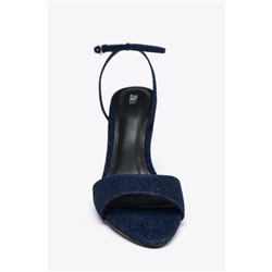 HIGH-HEELED DENIM SANDALS