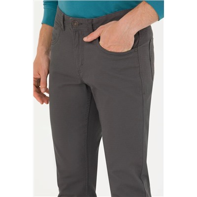 Erkek Antrasit Kanvas Pantolon