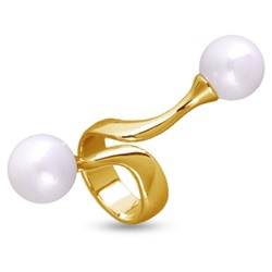 Кольцо (Майорка 12мм белая; покрытие золото), Есть комплект