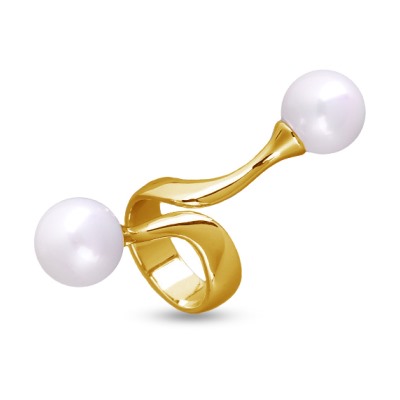 Кольцо (Майорка 12мм белая; покрытие золото), Есть комплект