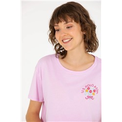 Kadın Manolya Bisiklet Yaka Tişört