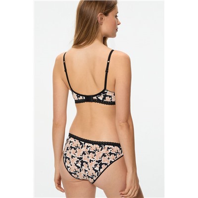 Braga clásica de microfibra print flores