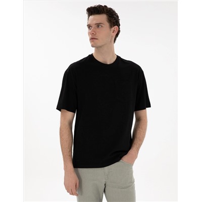 Siyah Comfort Fit Basic Tişört