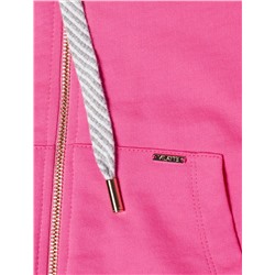 Худи на молнии из премиального футера с золотистой фурнитурой