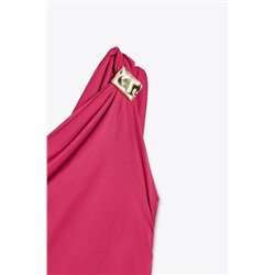 ASYMMETRIC DRAPED DRESS