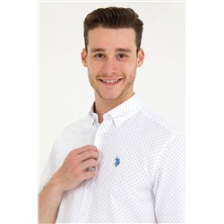 Erkek Saks Uzun Kollu Gömlek