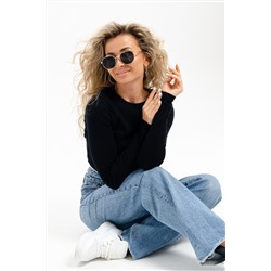 14411 футболка с дл.рукавом укороченная женская