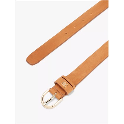 Essential Monogram Logo Leather Belt
