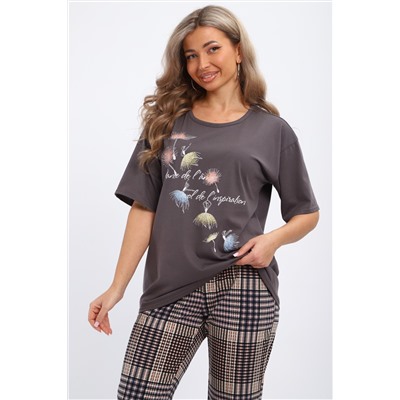 Костюм домашний футболка с бриджами арт.1429б