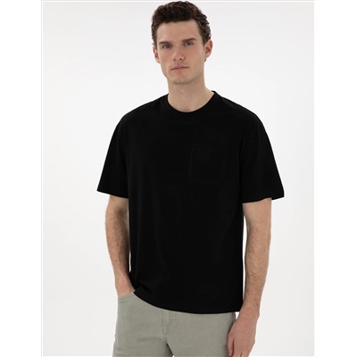 Siyah Comfort Fit Basic Tişört