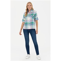 Kadın Mavi Uzun Kollu Gömlek