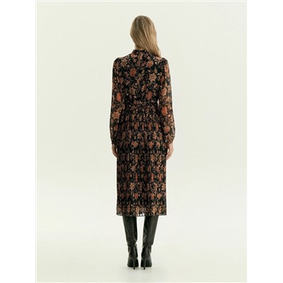 Платье макси из шифона с цветочным принтом, PL1754/esta