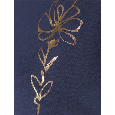 Нарядная футболка с блестящим принтом