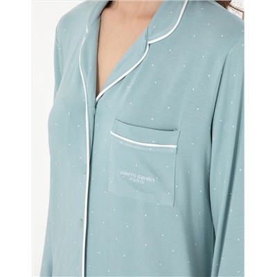 Su Yeşili Gömlek Pijama Takımı