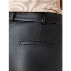 Прямые брюки из искусственной кожи