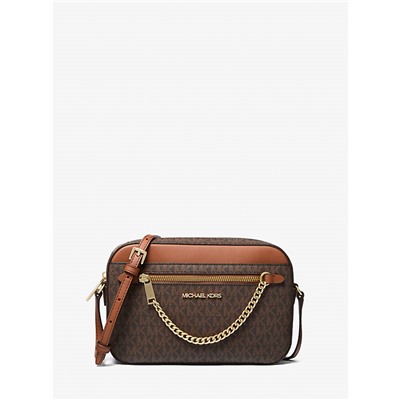 Michael Kors Outlet Jet Set Large Logo Crossbody Bag
