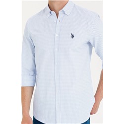 Erkek Mavi Uzun Kollu Gömlek