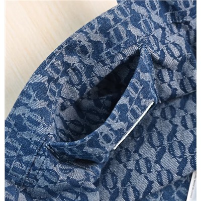 Сумка из джинсового хлопка и жаккарда большой вместимости