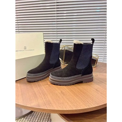 Осенне-зимние бархатные ботинки "Челси"   БРУНЕЛЛО КУЧИНЕЛЛ*И