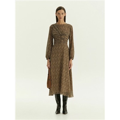 Платье с абстрактым принтом, PL1751/swoosh