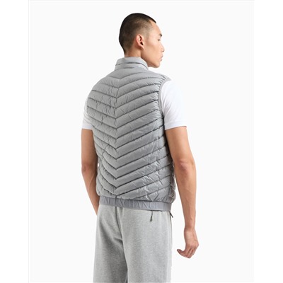 Double-face padded sleeveless down jacket