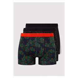 Mavi 3lü Baskılı Boxer 0911421-33648