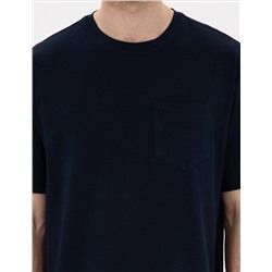 Lacivert Comfort Fit Basic Tişört