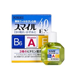 Lion 40 EX Капли для глаз с аминокислотами и вит. B6, A, E, охлаждающий эффект, индекс 5, 15 мл